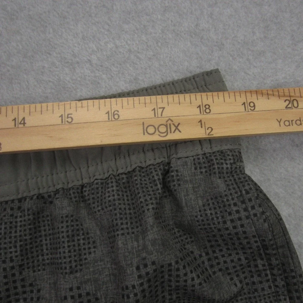 Gerry Mens 37 Swim Trunks Gray Camo AOP Hybrid Lined Boardshorts Built In Brief